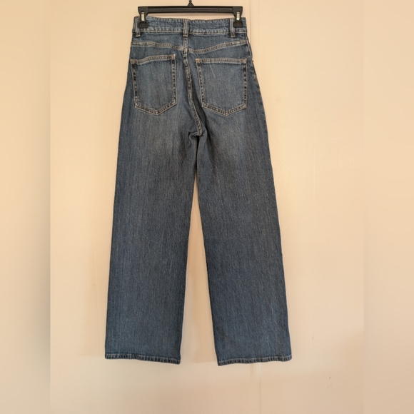 H&M Dark Blue Wide Leg Jeans Y2K - Picture 2 of 9